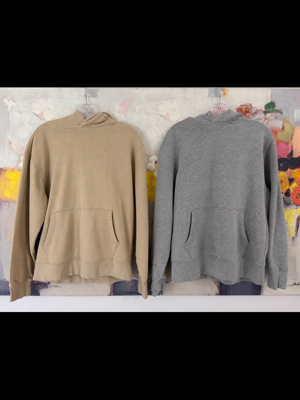 Old Navy Men's Dual Pullover Hoodies - Taupe & Heather Gray